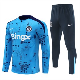 Tréninkový Mikina Chelsea Čtvrt Zip Modrá 2024-25